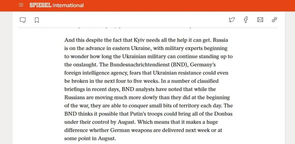 ‼️??Россия одержит победу на Донбассе в ближайшие недели — Der Spiegel