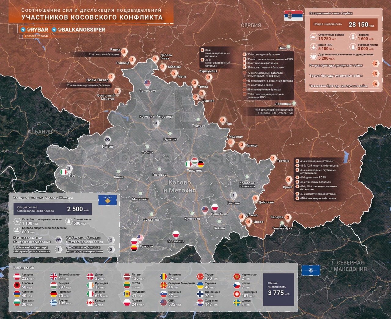 Карта конфликта в украине