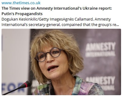 В The Times назвали Amnesty International "пропагандистами Путина"