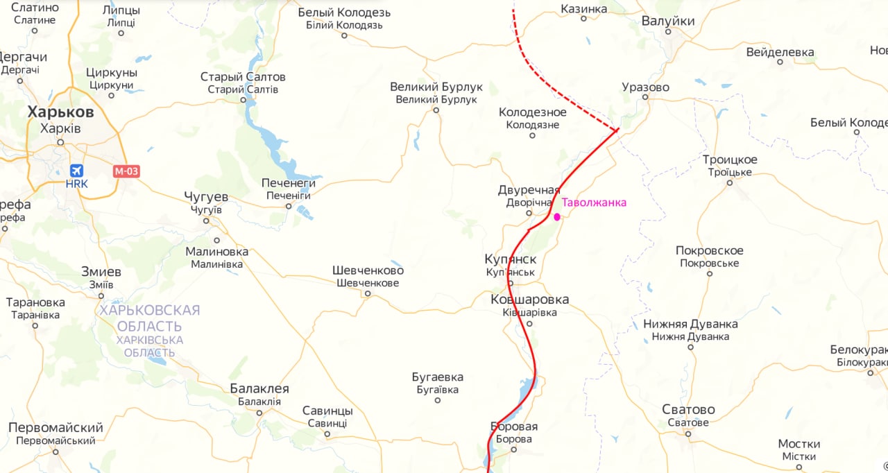 Карта харьковской области и белгородской области с границами