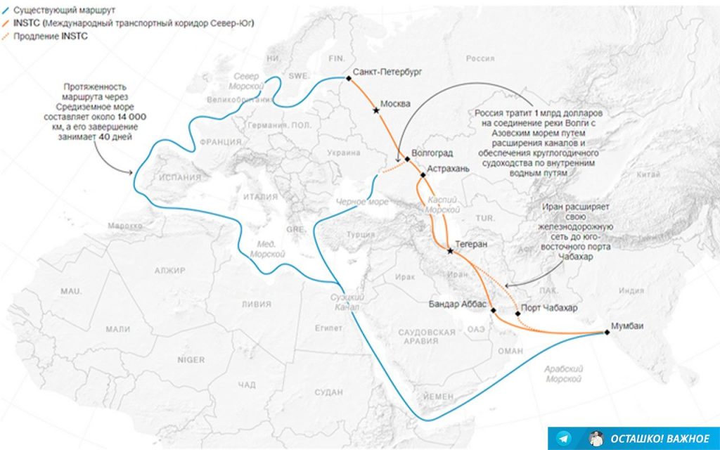 Россия и Иран построят трансконтинентальный торговый маршрут