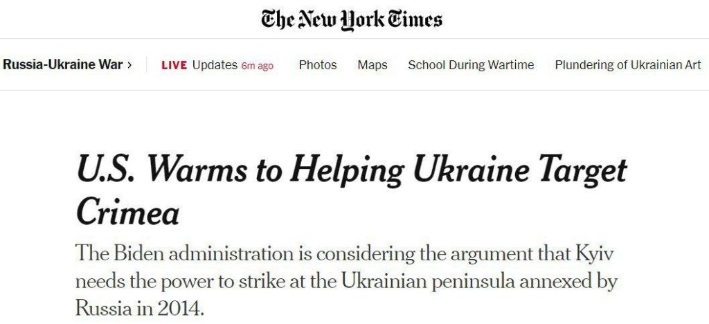 США готовы помочь Украине атаковать Крым – The New York Times