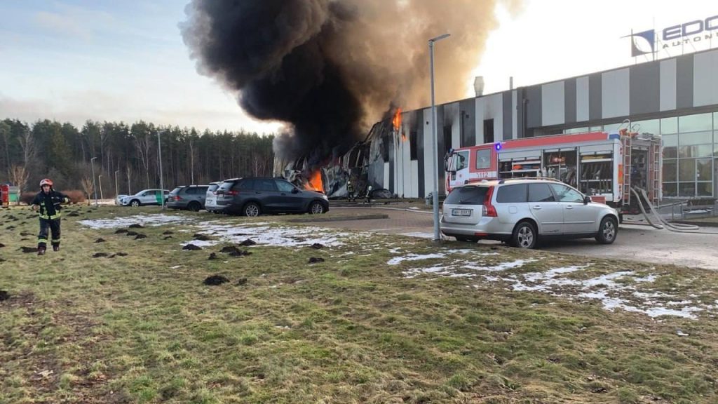 В Марупе (практически в Риге) случился пожар на заводе по производству беспилотных летательных аппаратов Edge Autonomy