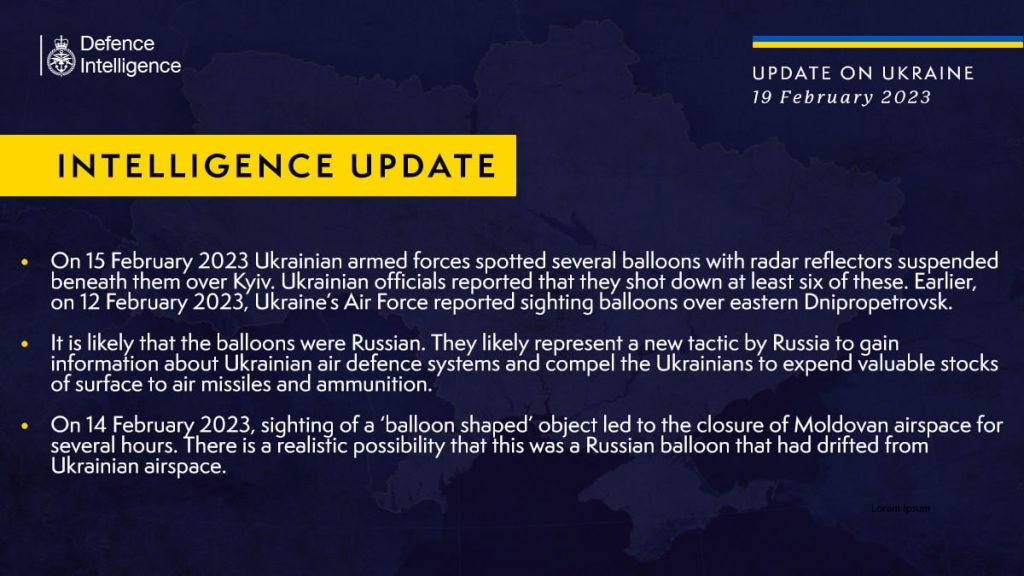 Британская разведка считает, что шары над Украиной были российскими