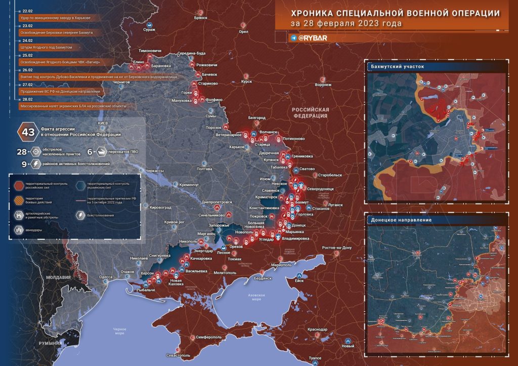 Новости специальной военной операции на 01 марта 2023 года