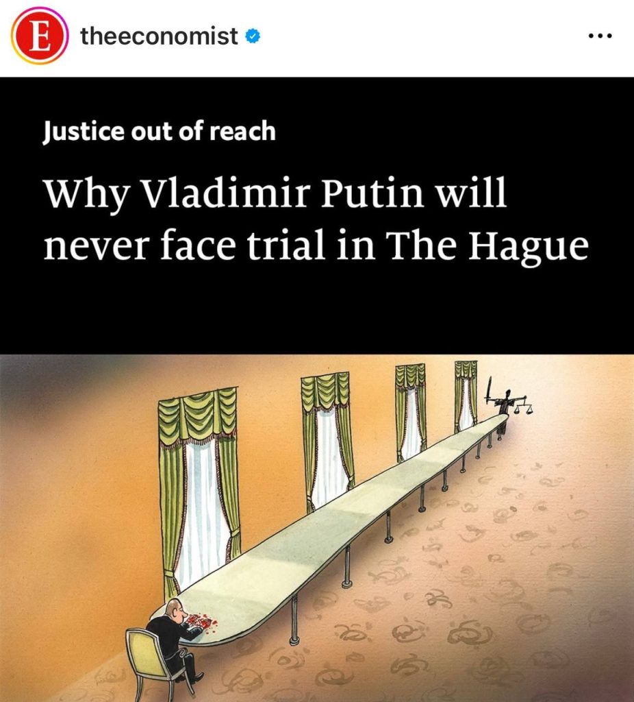 The Economist: «Путин никогда не предстанет перед судом в Гааге»