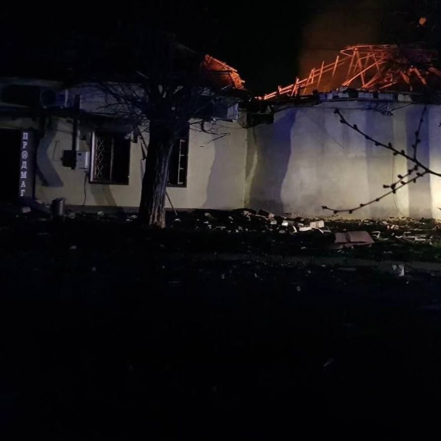 Кадры падения украиснкого БПЛА в Джанкое (Крым)