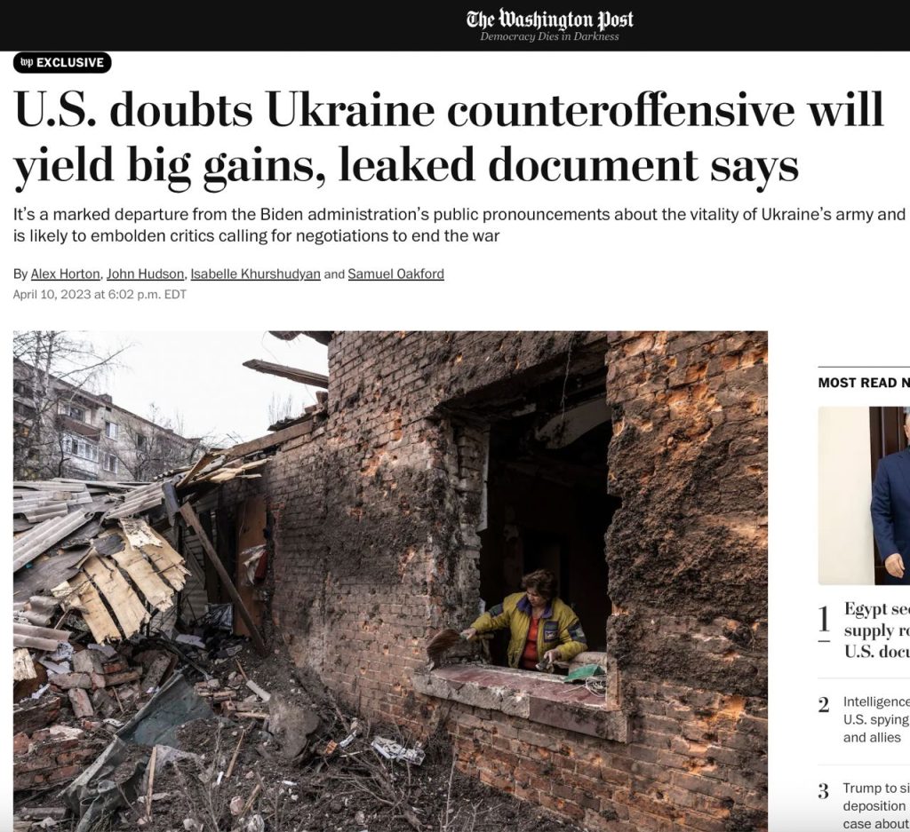 Washington Post: США сомневаются в успехе украинского контрнаступления