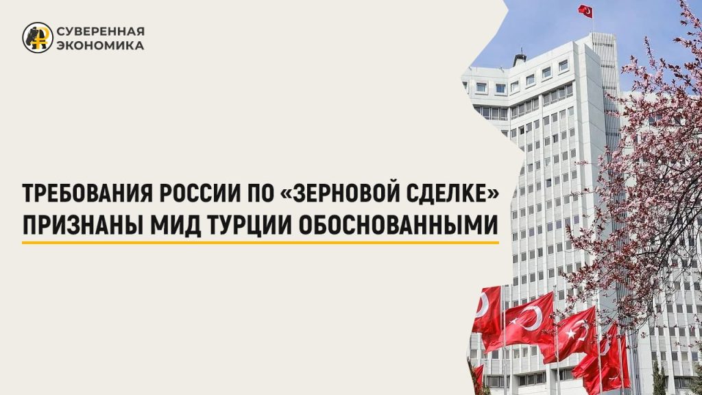 Требования России по «зерновой сделке» признаны МИД Турции обоснованными