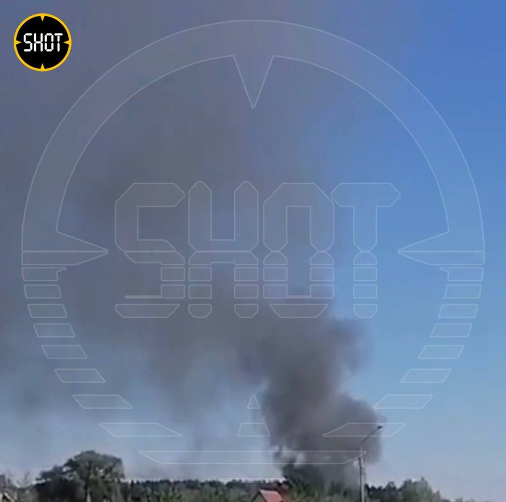 Беспилотник рухнул и взорвался под Калугой у трассы А108 "Московское большое кольцо"