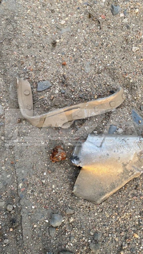 Первые фото с места падения беспилотника в Калужской области