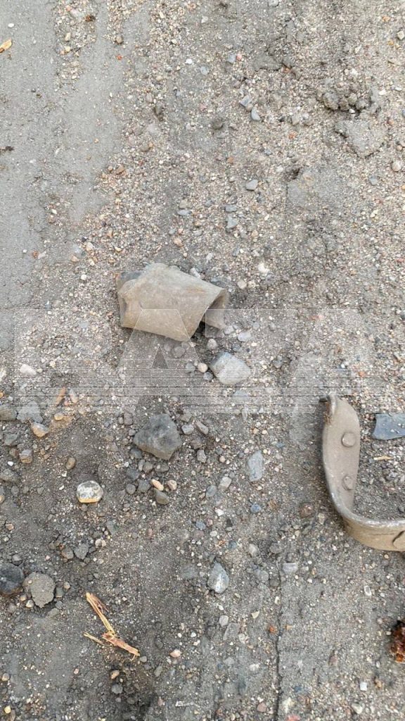 Первые фото с места падения беспилотника в Калужской области