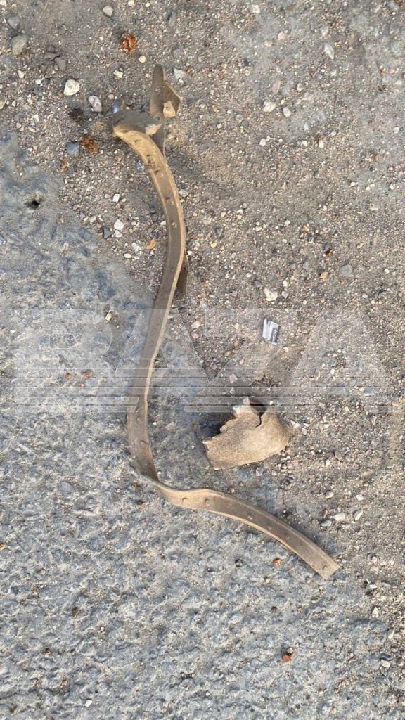 Первые фото с места падения беспилотника в Калужской области