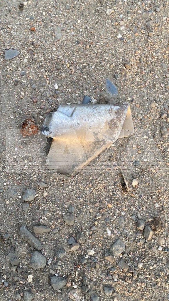 Первые фото с места падения беспилотника в Калужской области