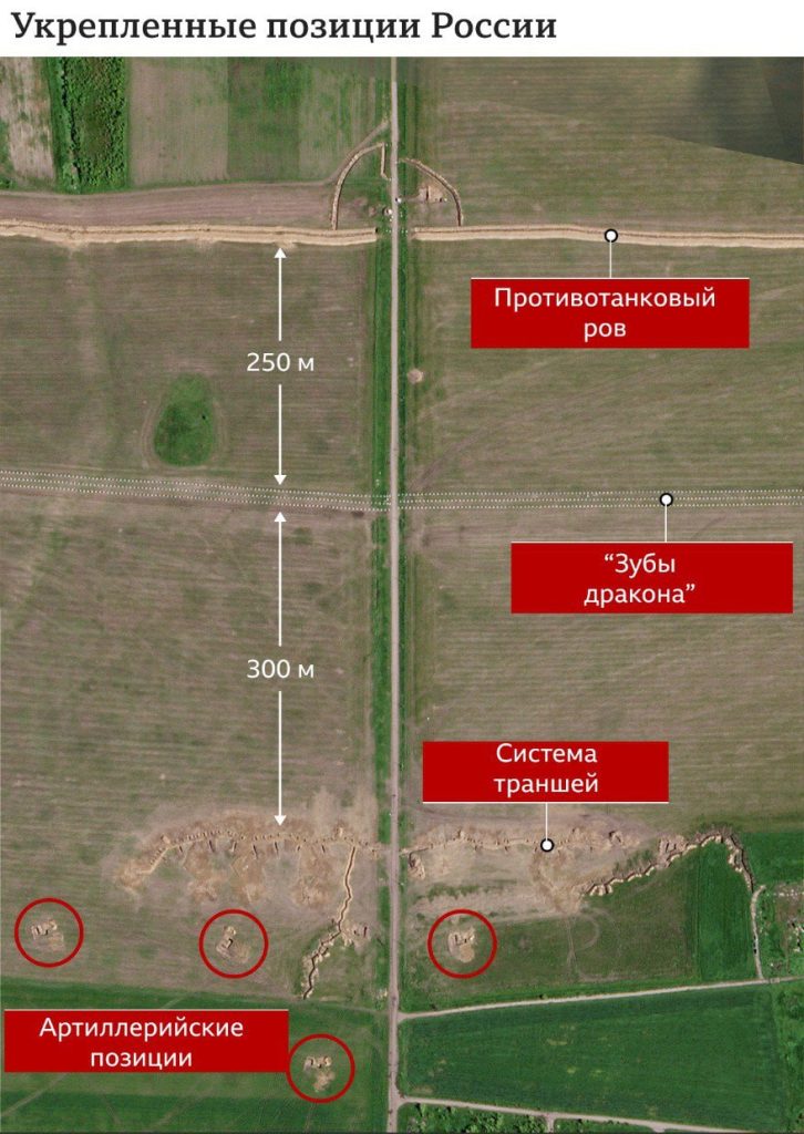 Западные журналисты опубликовали спутниковые снимки возводимых российских оборонительных позиций в Запорожской области, Мариуполе и Крыму