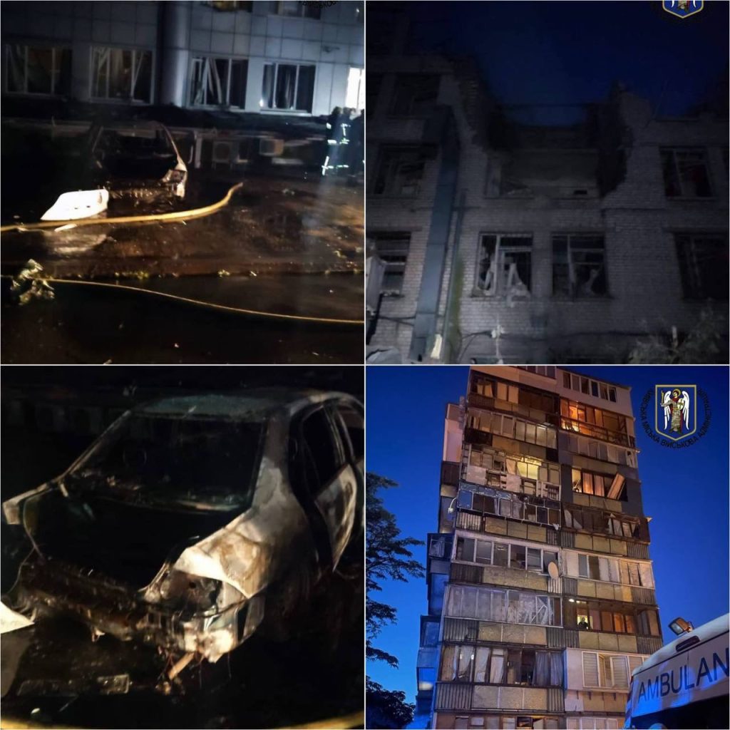 В Киеве обломки ракеты ПВО обрушились на жилой дом
