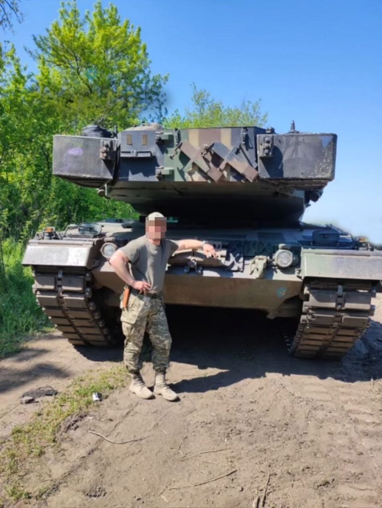 Переданный из ФРГ танк Leopard 2A6 на вооружении украинской армии