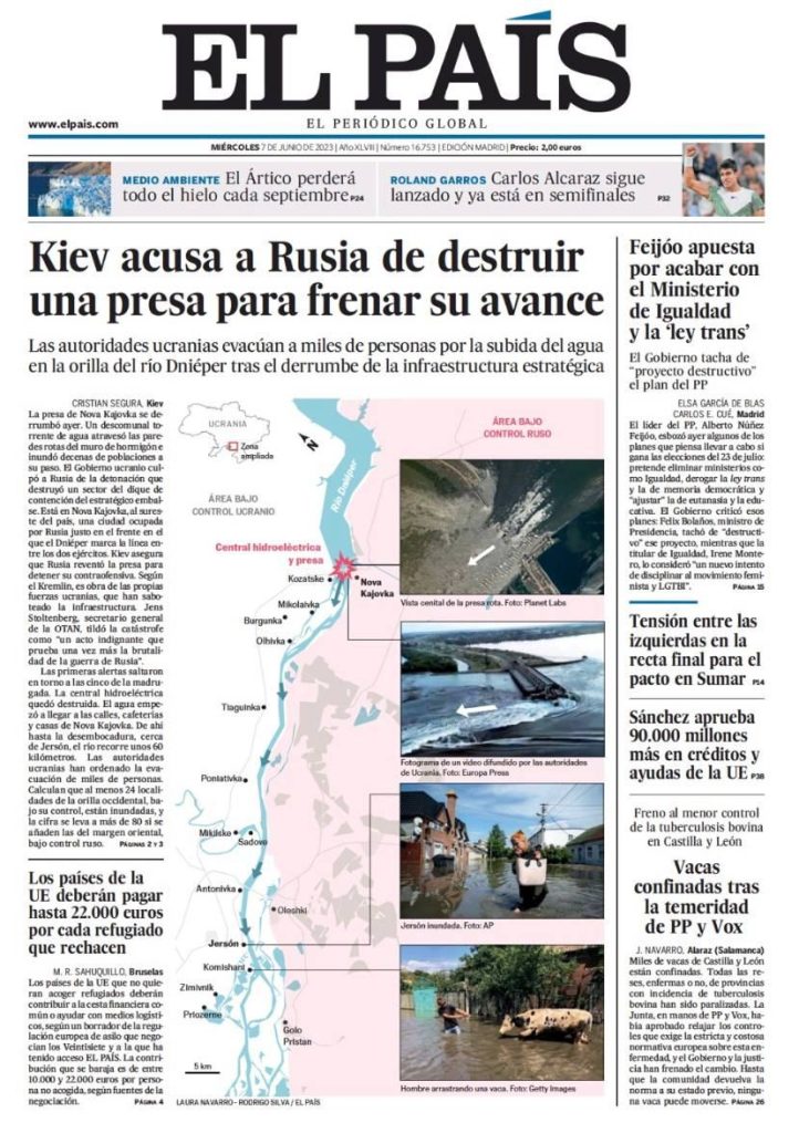 Мировые СМИ пишут, что РФ «подорвала» Каховскую ГЭС, чтобы «замедлить контрнаступ»