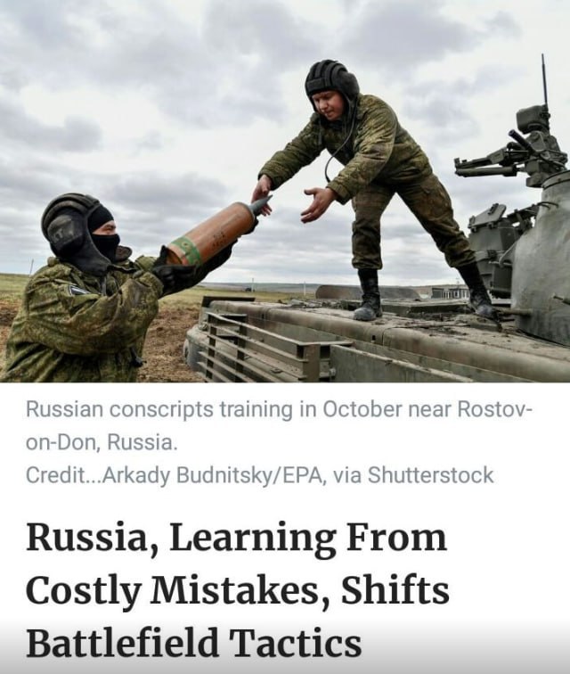 Российская армия учится на своих ошибках и меняет тактику – The New York Times