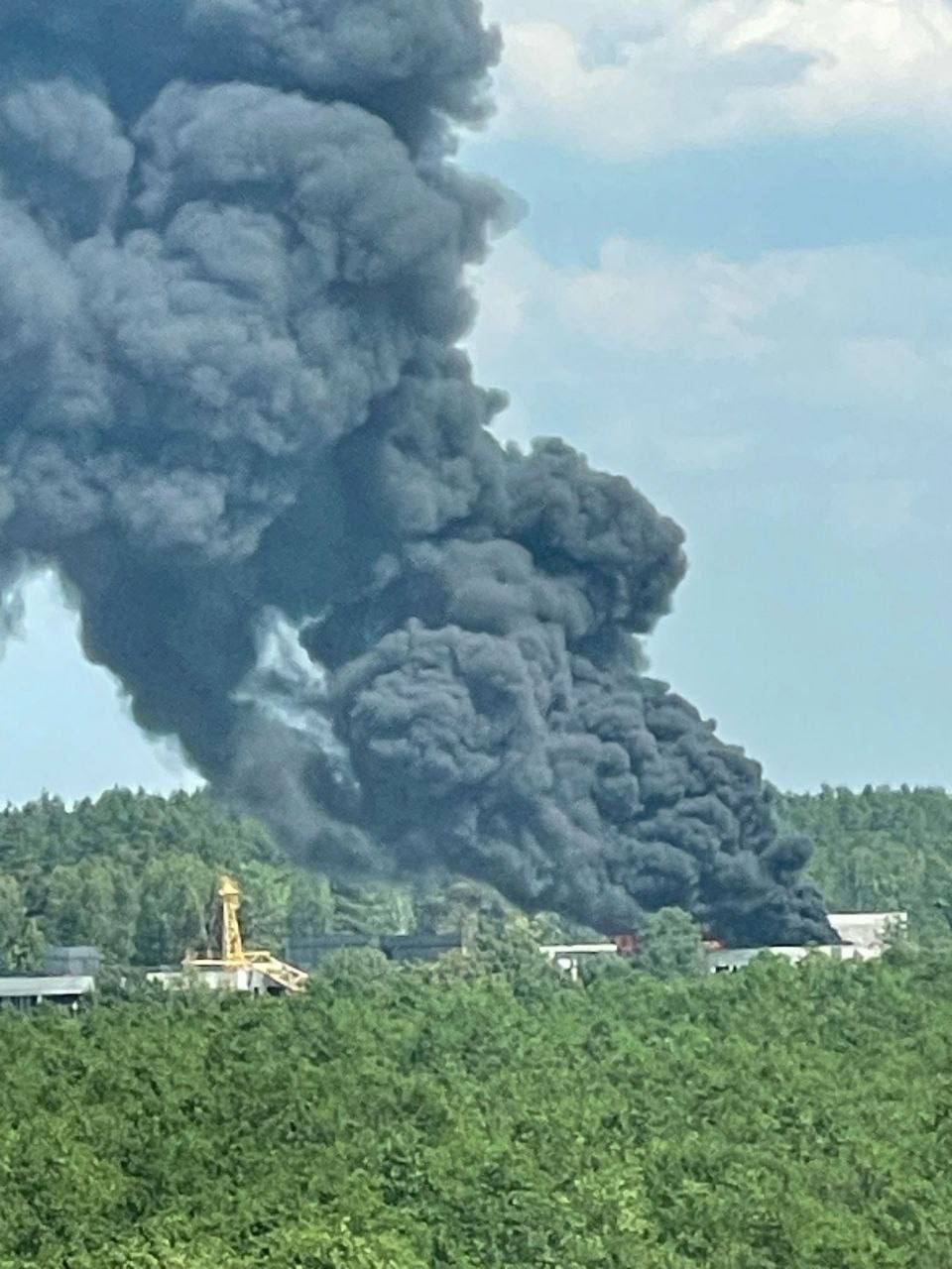 В Брянске горел строящийся госпиталь для ветеранов