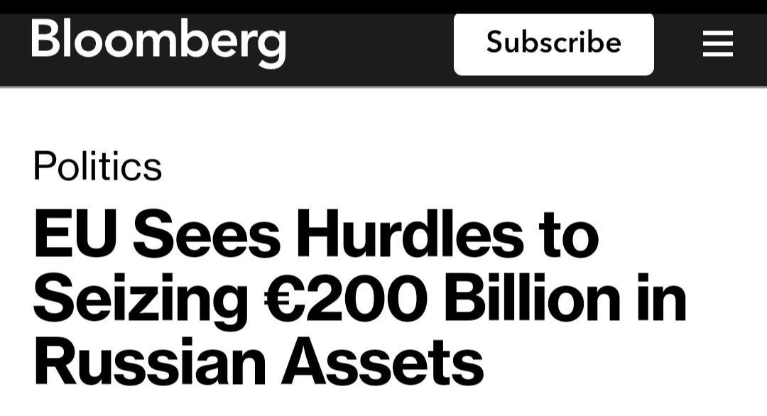 ЕС видит препятствия на пути конфискации российских активов на 200 млрд евро – Bloomberg