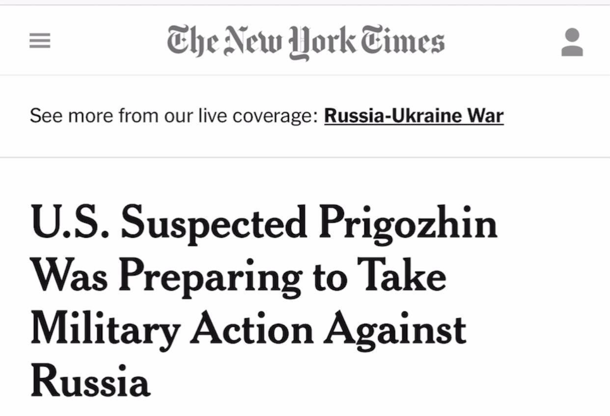 «США подозревали, что Пригожин готовился к военным действиям против России»