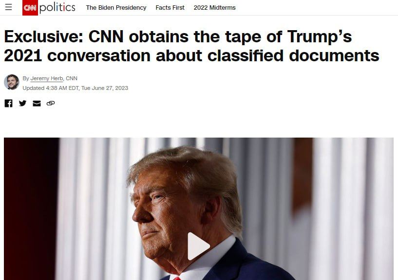 Трамп хранил секретный документ Пентагона с планами нападения на Иран – CNN