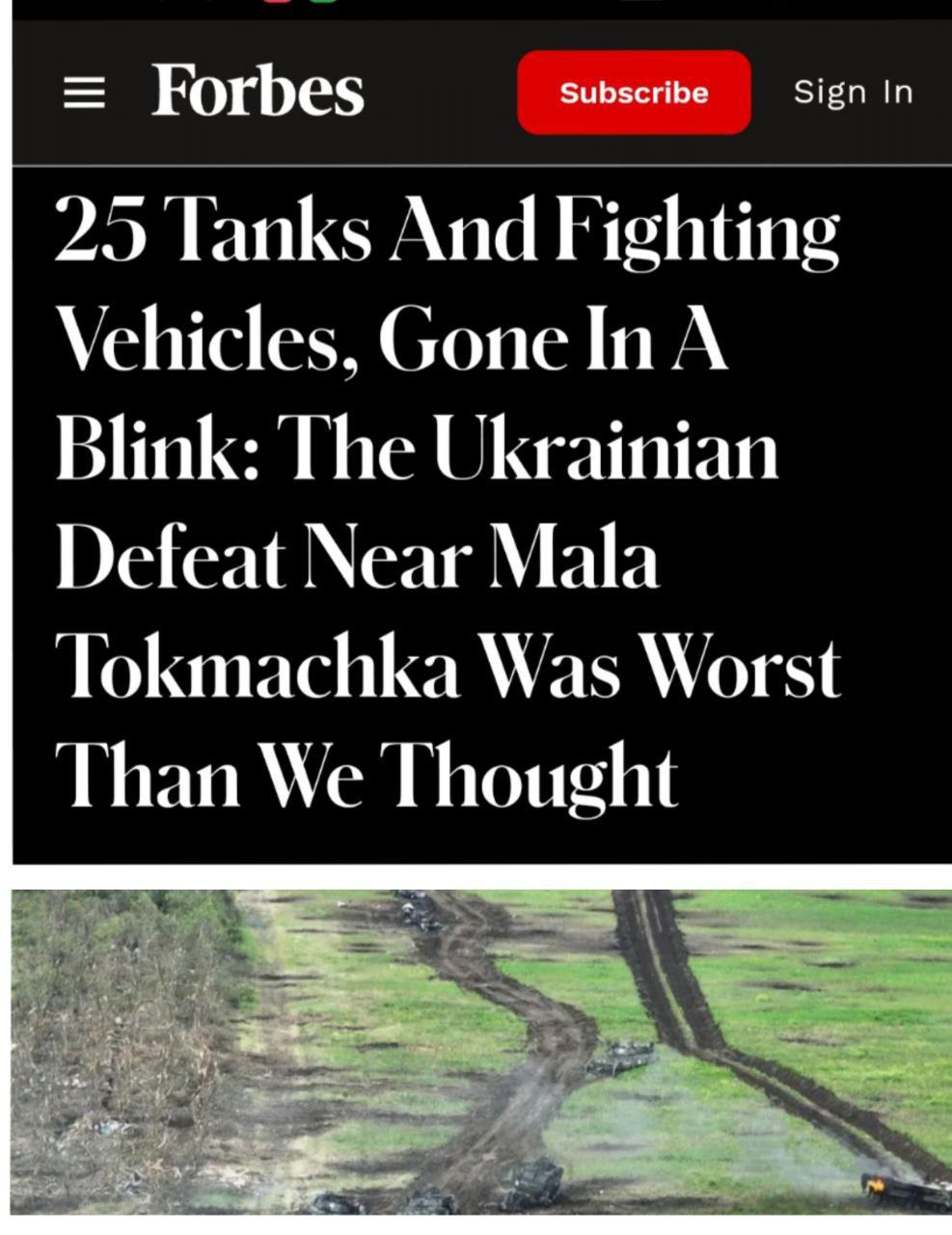 Forbes: «Украинское поражение под Малой Токмачкой стало катастрофой»