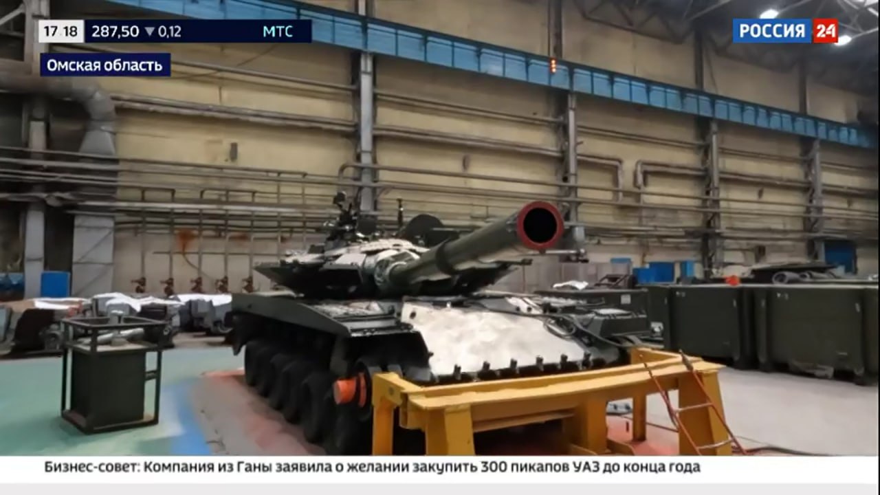 Сборка танков Т-80БВМ обр. 2022 г. на Омском заводе транспортного машиностроения