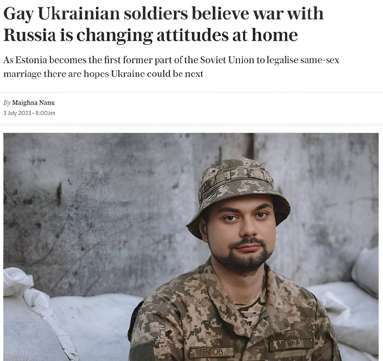 Около 50 тысяч ЛГБТ-солдат воюют за Украину — The Telegraph - Подоляка