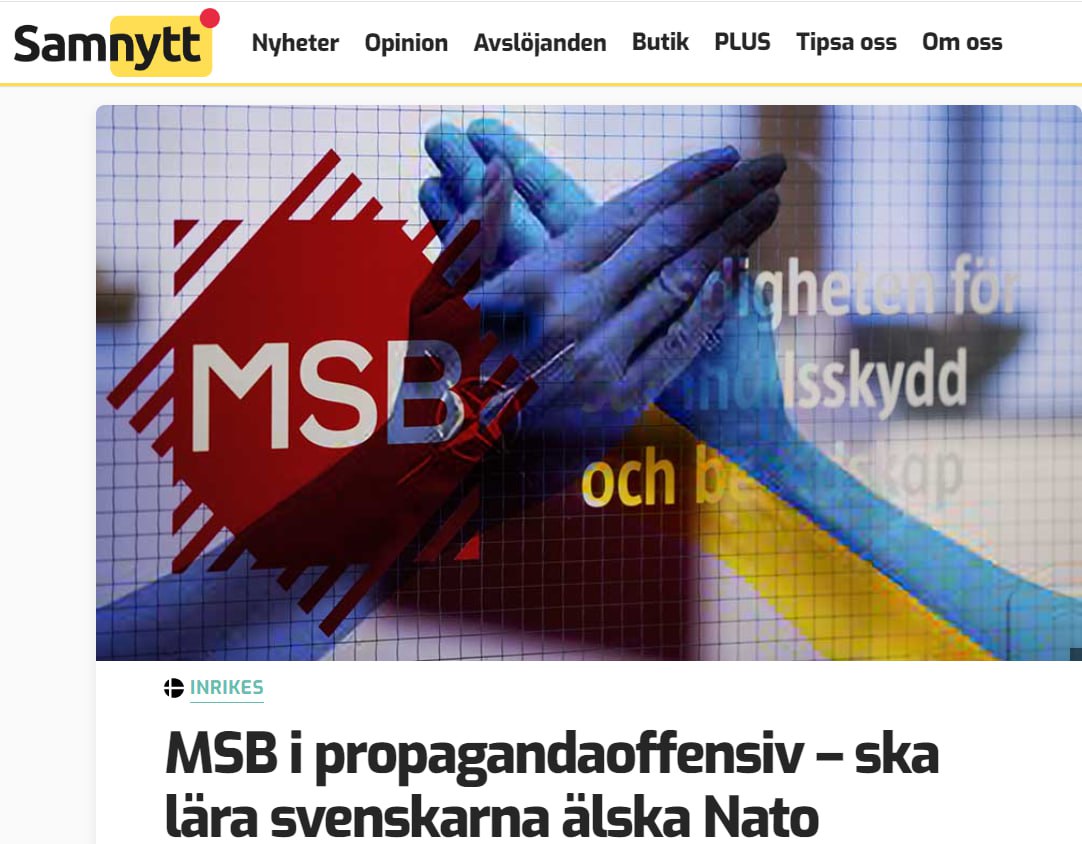 Шведов научат «любить» НАТО — Samnytt