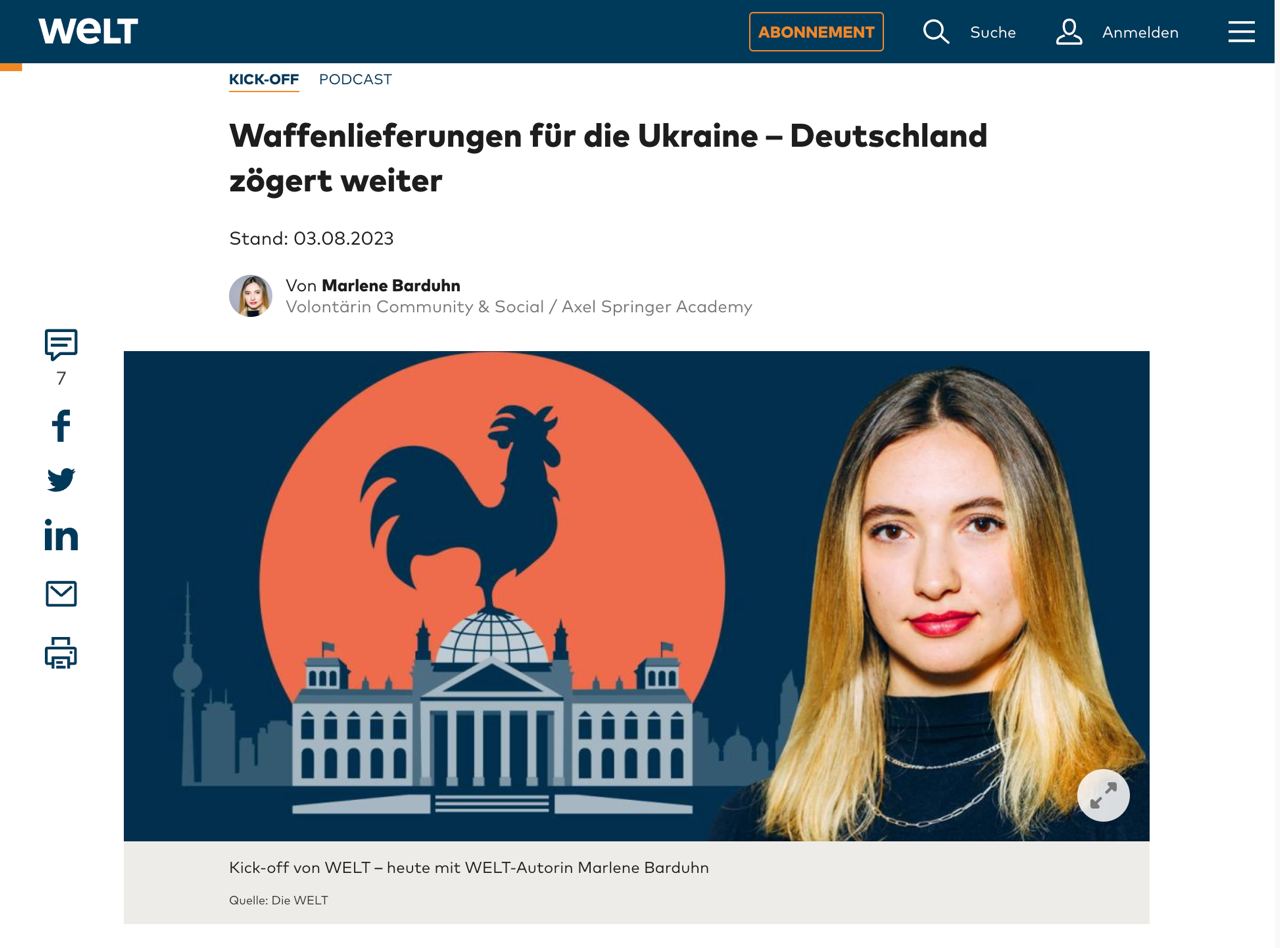 Германия тормозит поставки вооружения на Украину