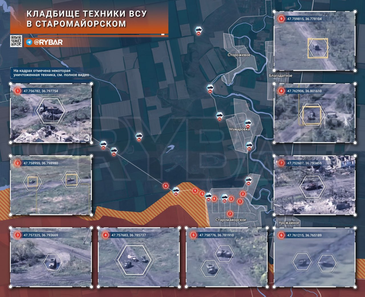 О кладбище техники ВСУ в Старомайорском