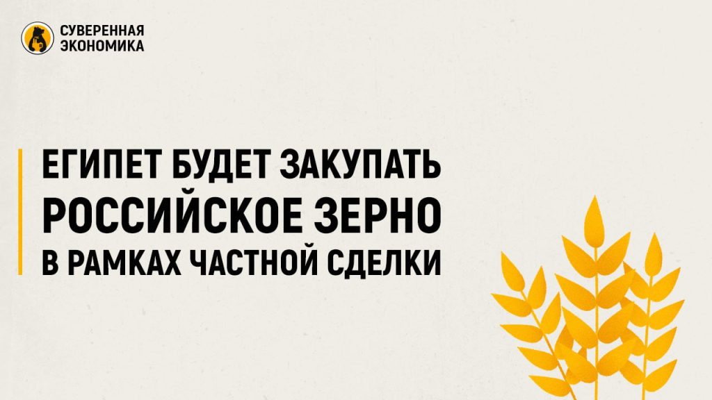 Египет будет закупать российское зерно в рамках частной сделки