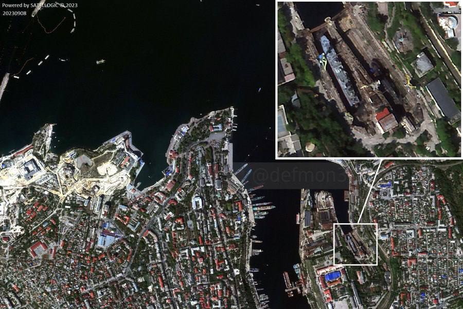 На Севастопольском судоремонтном заводе в момент взрывов вероятно ...