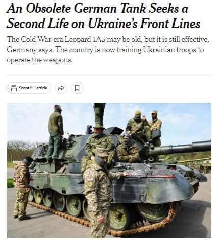 Чтобы обучить ВСУшников использовать танки Leopard 1А5, привлекали пенсионеров - The New York Times