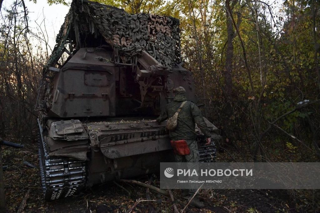 Боевая работа расчёта 152-мм самоходной гаубицы 2С19 «Мста-С» 19-й мотострелковой дивизии на Запорожском направлении