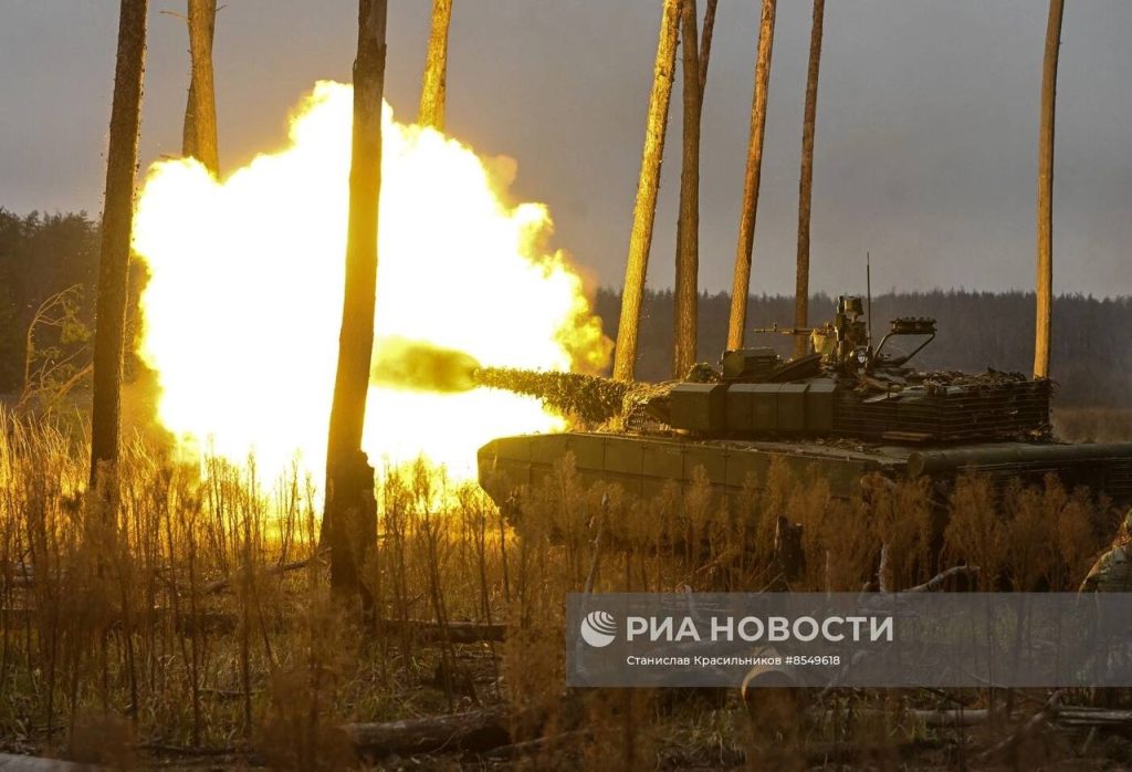Боевая работа экипажей танков Т-80БВМ с огневых позиций на Краснолиманском направлении