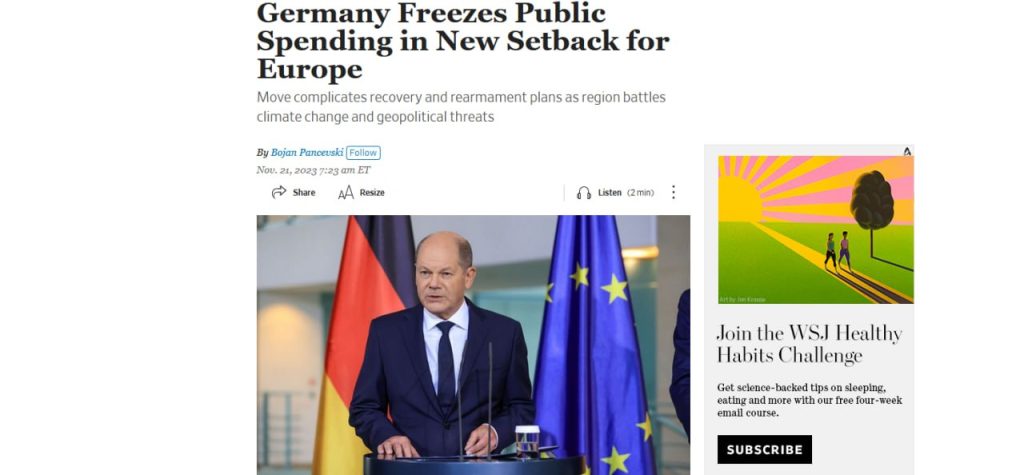 The WSJ: Берлину придется выбирать между поддержкой Киева и собственной экономики