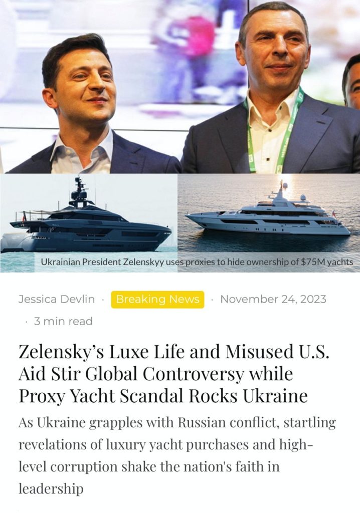 Американские журналисты обнаружили покупку двух яхт на общую сумму  $75 млн «Слугами народа»