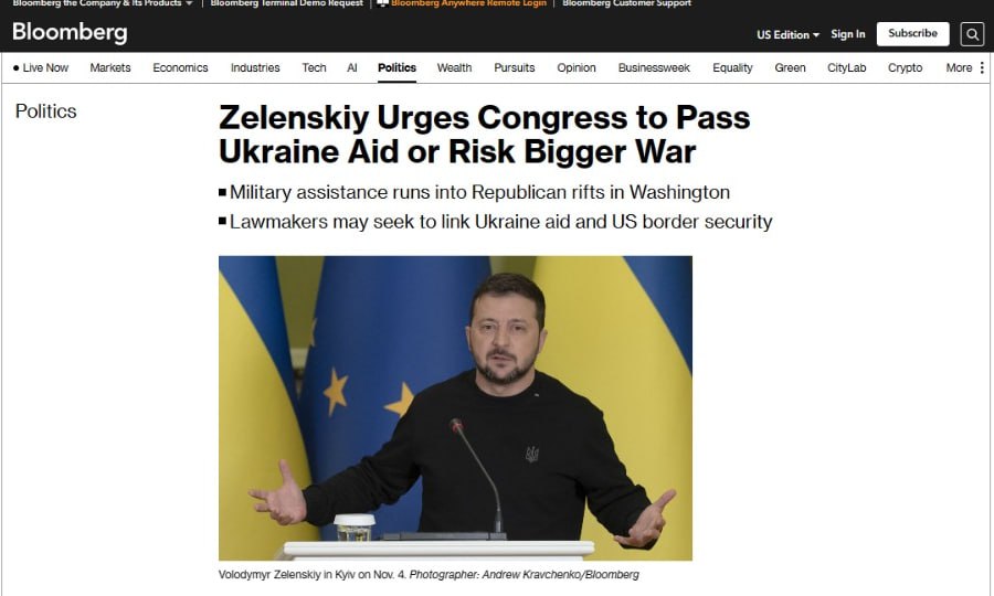 Зеленский сделал очередное сумасшедшее заявление: если США не даст Киеву денег, Россия нападет на НАТО