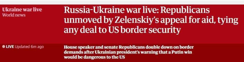 The Guardian: республиканцев не тронули мольбы Зеленского