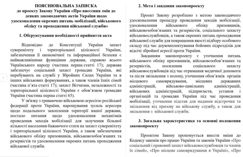 Появился полный текст законопроекта о мобилизации на сайте Верховной Рады Украины