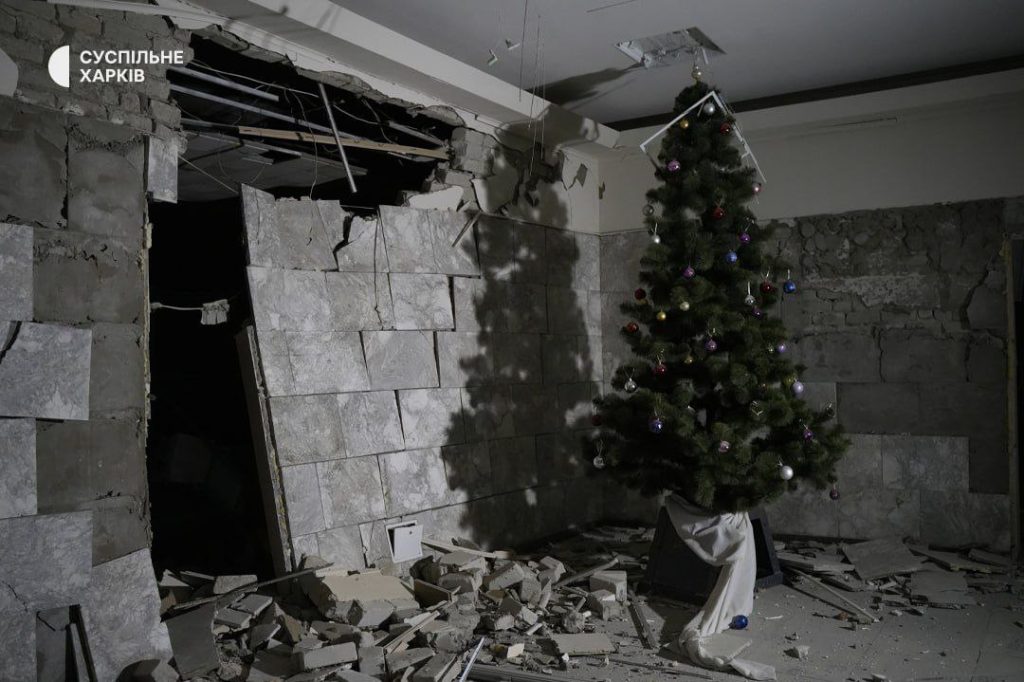 Последствия атаки БПЛА - камикадзе "Герань-2" на Харьков в ночь на 31 декабря