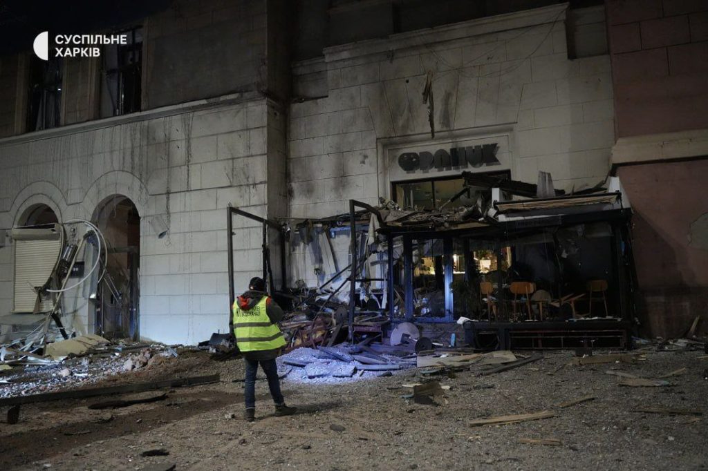 Последствия атаки БПЛА - камикадзе "Герань-2" на Харьков в ночь на 31 декабря