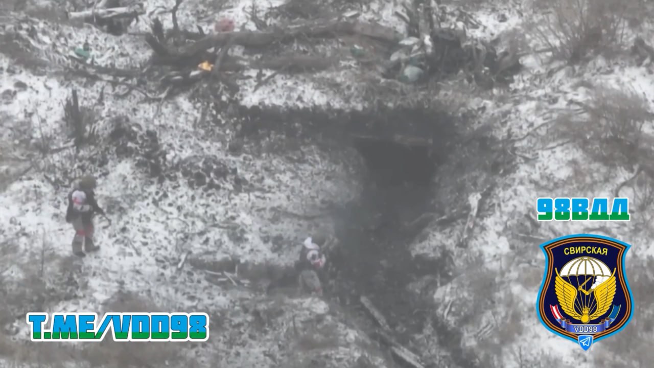 Высадка штурмовой группы 98-й дивизии ВДВ и захват украинского опорника возле поселка Хромово на трассе Бахмут-Часов Яр на Бахмутском направлении