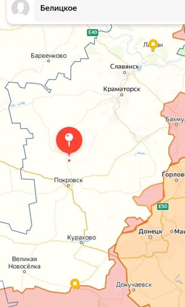 Белицкое, оккупированная ВСУ территория ДНР