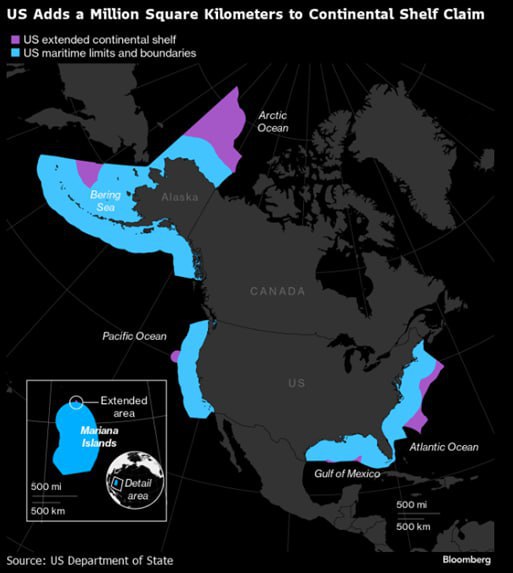 США в одностороннем порядке заявили о претензиях на континентальный шельф в Арктике