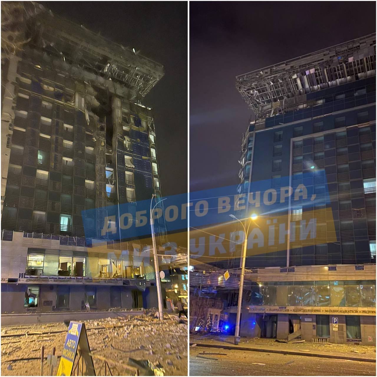 В Харькове прилетело по зданию Kharkiv Palace, где располагались иностранные наёмники