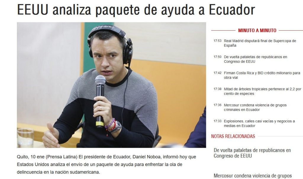 США предоставят очередной пакет военной помощи. На этот раз Эквадору